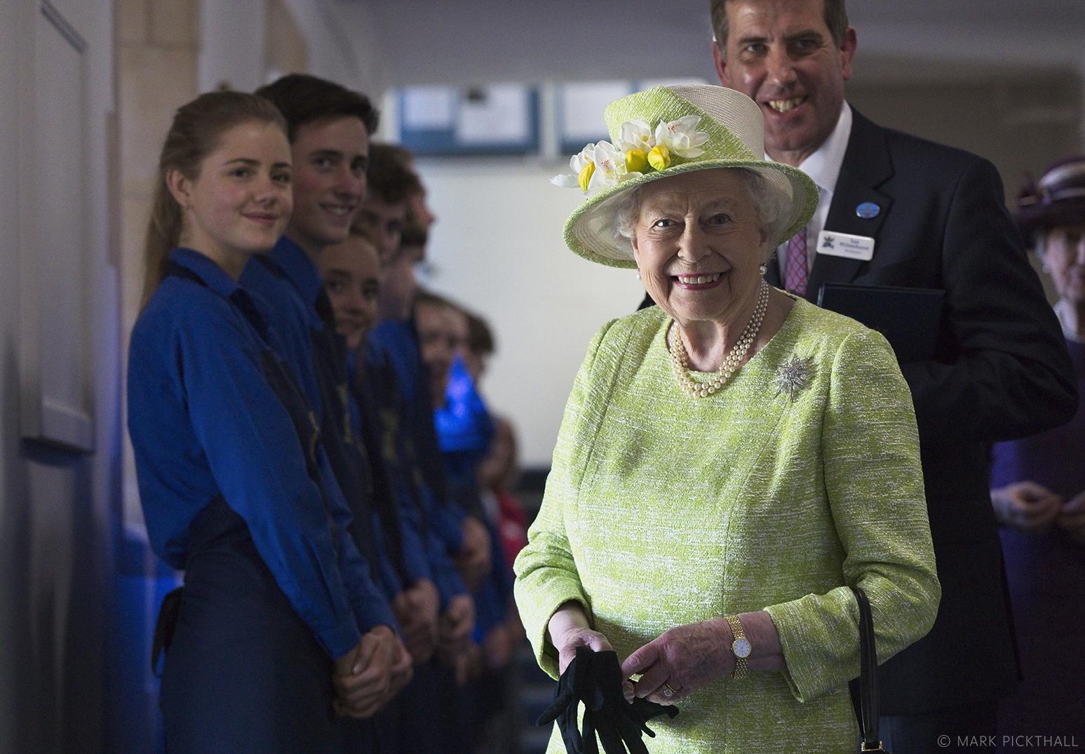HRH Queen Elizabeth visiting Kings Bruton to commemorate the 500th Anniversary